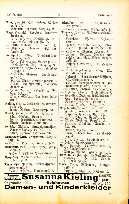 Adre&szlig;buch von 1926 Seite 51