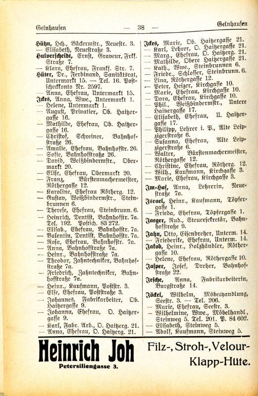 Adre&szlig;buch von 1926 Seite 38